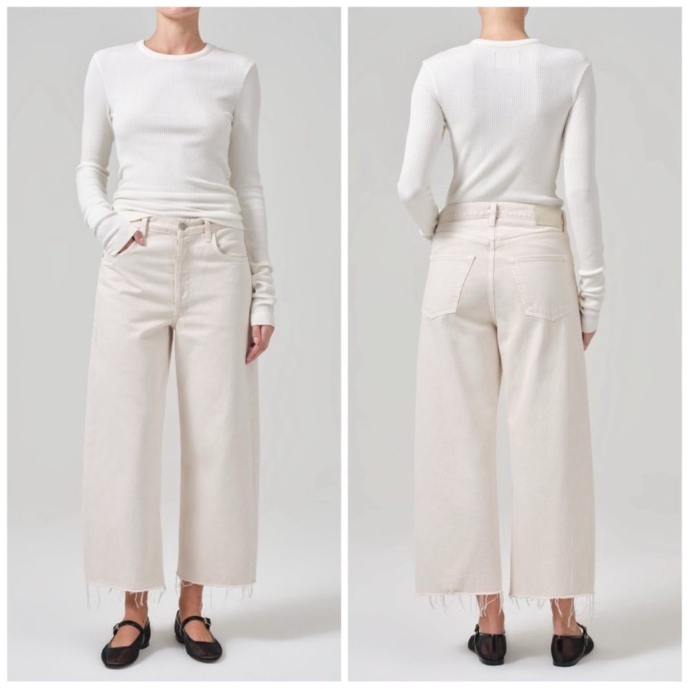 Citizens of Humanity Ayla Raw Hem Crop In Almondette Size 29​​